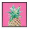 Stupell Industries Pineapple on Pink Framed Giclee Wall Art Design by Patricia Pinto